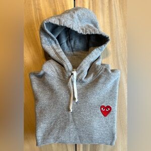 COMME des GARÇONS PLAY Small Hoodie with Red Heart Patch